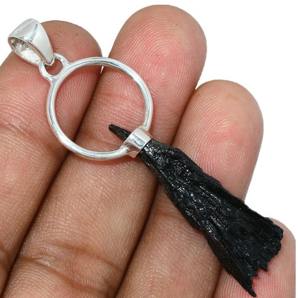 Earth Art hand crafted artisan Other - Black kyanite pendants